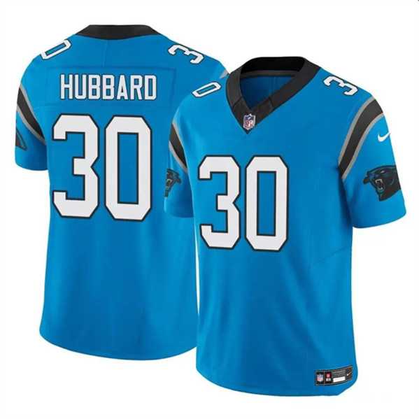 Men & Women & Youth Carolina Panthers #30 Chuba Hubbard Blue 2023 F.U.S.E. Vapor Limited Football Stitched Jersey